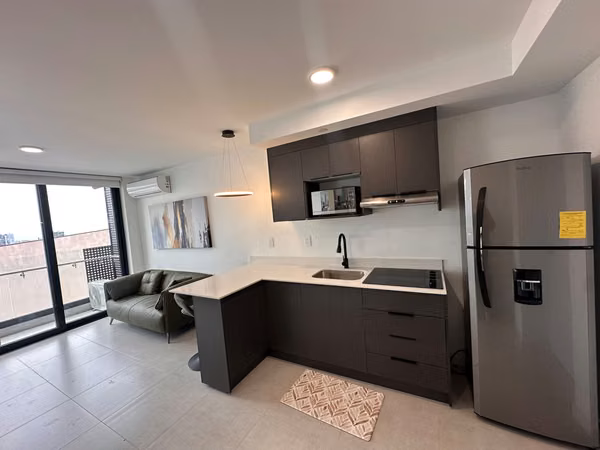 Se alquila apartamento tipo estudio en Sky Garden Sabana para entrega inmediata