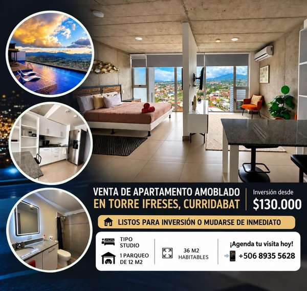 Sale of Amoblado Apartment in Curridabat, Ready for Investment or Mudarse-2