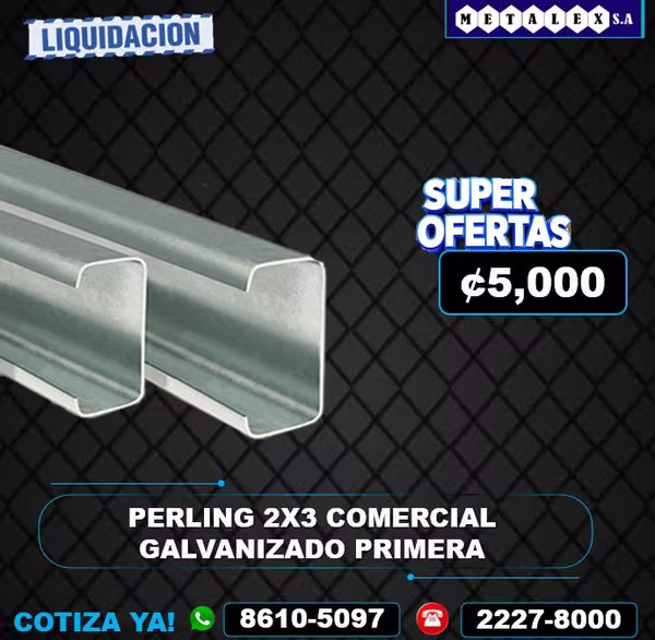 COMMERCIAL FIRST GALVANIZED PERLING 2X3