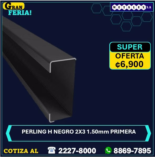 perling 2x3 1.20 h black first