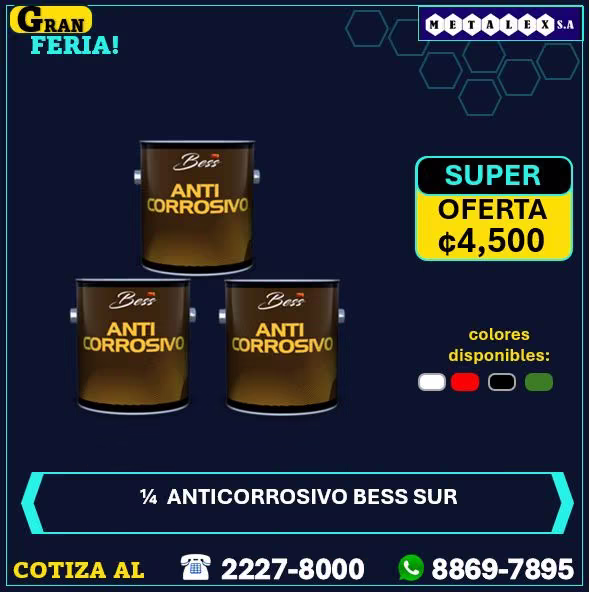 1 / 4 anti-corrosive bess south