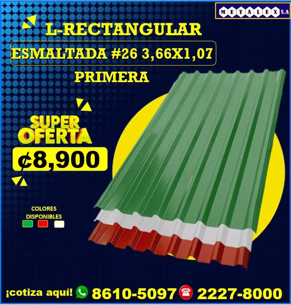 L-RECTANGULAR ESMALTADA # PRIMERA
