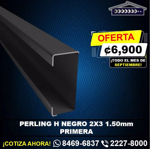 perling h negro 2x3 1.50mm primera