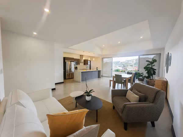ALQUILER DE APARTAMENTO AMUEBLADO CON 3 HABITACIONES EN ESCAZÚ 