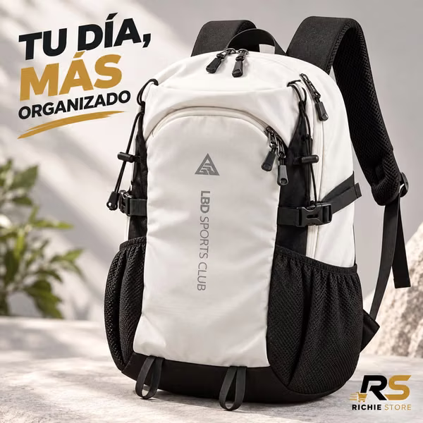  Mochila Multifuncional LBD Sports Club para Laptop, Viaje y Universidad