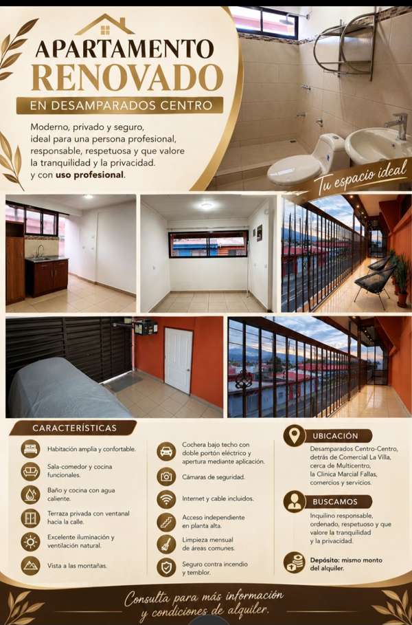 Modern and Renovated apartment in Desamparado Downtown 