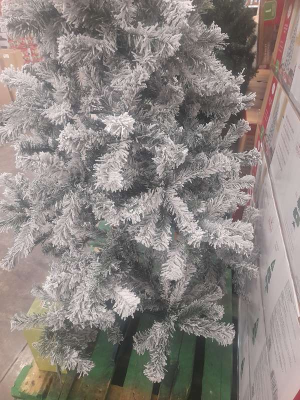  ARBOL NAVIDEÑO 198CM BLANCO NIEVE NUEVO.