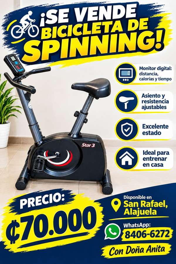Se vende bicicleta de spinning 