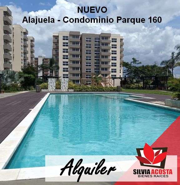 ALQUILER APARTAMENTO NUEVO COND. PARQUE 160 EN ALAJUELA CON AIRE ACONDICIONADO