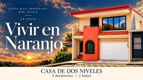 Casa de dos plantas en el centro de Naranjo: ubicación estratégica y gran potencial comercial