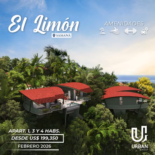 Apartamentos de 1, 3 & 4 Habitaciones desde US$199,350 En Limón Samaná