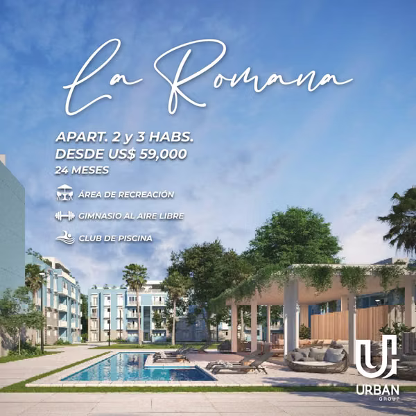 Apartamentos de 2 & 3 Habitaciones desde US$59,000 En La Romana
