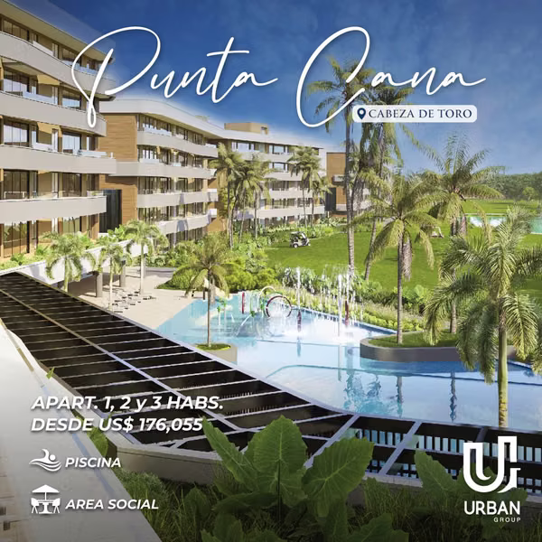 Apartamentos de 1, 2 y 3 Habs en Cabeza de Toro Punta Cana