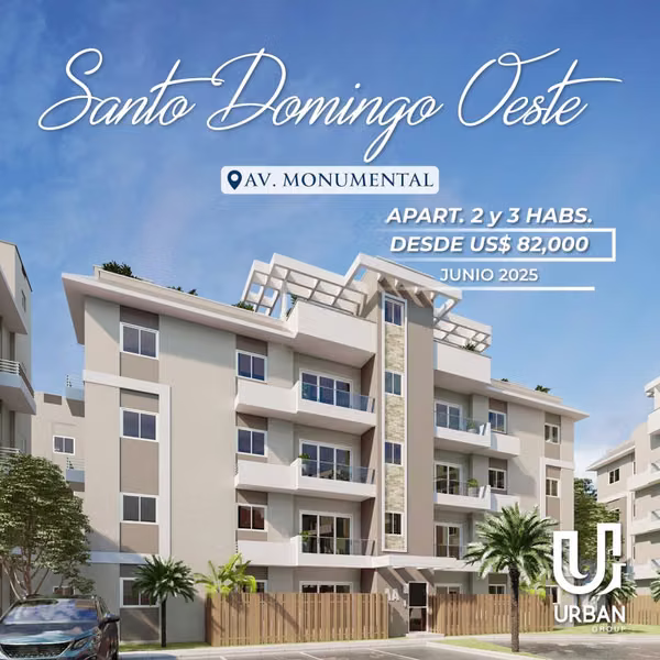 Apartamentos de 2 y 3 Habitaciones desde US$ 82,000 en Santo Domingo Norte