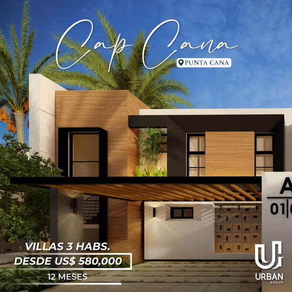 3 bedroom Villas from US$580,000 in Cap Cana