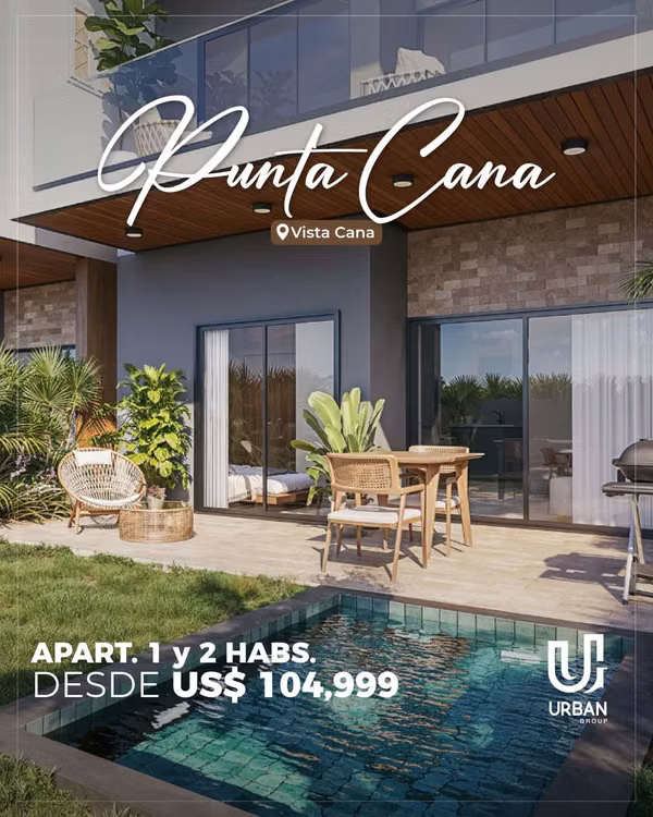 Apartamentos de 1 y 2 Habitaciones en Vistacana Punta Cana
