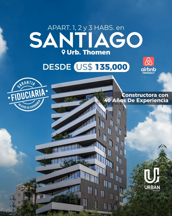 Apartamentos de 1, 2 y 3 Habitaciones en Santiago