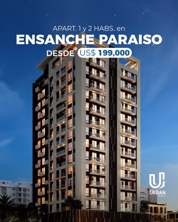 Apartamentos de 1 & 2 Habitaciones en Ensanche Paraiso