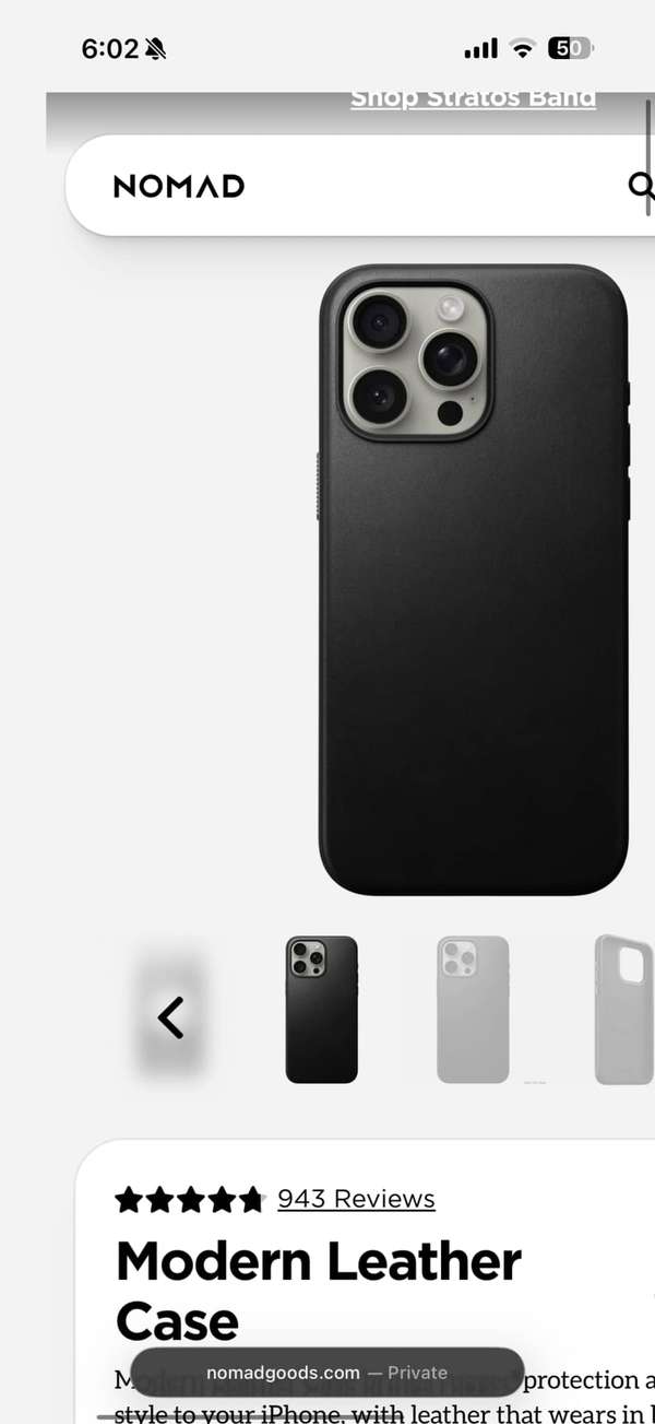 Cover De Piel Auténtica Para iPhone 15 Pro Max De Nomad Original