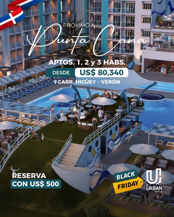 Apartamentos con linea blanca y amueblados desde US$80,340