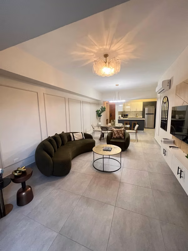 Moderno apartamento amueblado de 2 habitaciones en alquiler en el mirador Norte