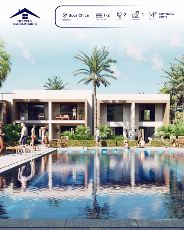 Townhouses modernos desde precios accesibles en Boca Chica.