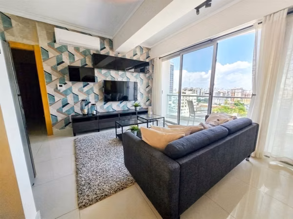 Hermoso Apartamento Amueblado, 1 Habitación con Jacuzzi privado, Piantini