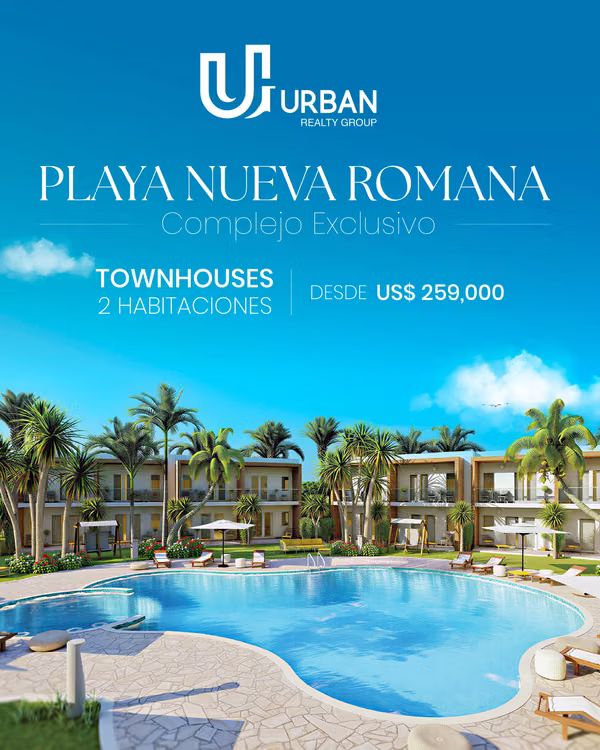 Townhouses de 2 Habitaciones en Playa Nueva Romana