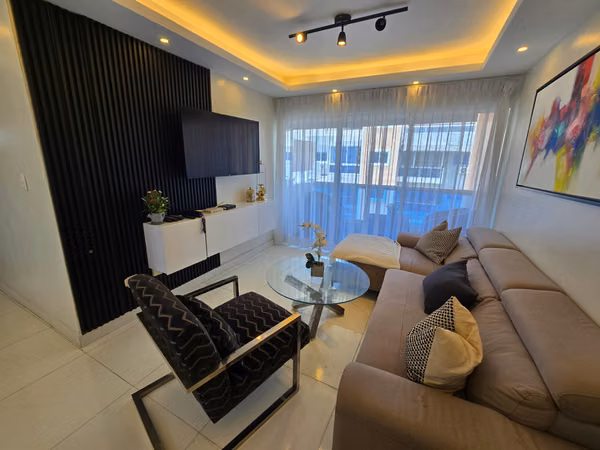 Apartment with Terrace in Villas Naco Km 13 Duarte Highway entering in front of the Sirena