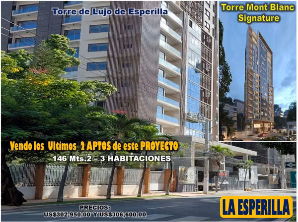 VENDO LOS ULTIMOS 2 APTOS DE LUJO  DE LA TORRE MONT BLANC, LA ESPERLLA
