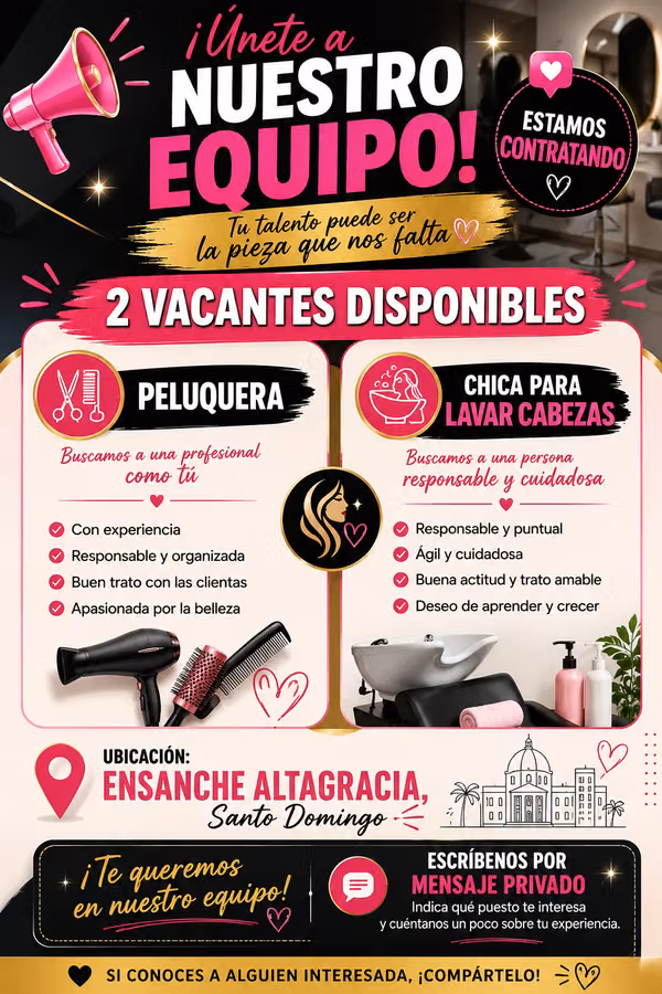 Peluquera y lavacabeza