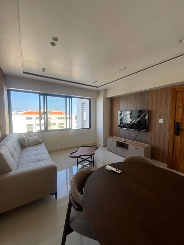 Apartamento en Alquiler de 1 Hab. Amueblado en Serralles, Distrito Nacional.