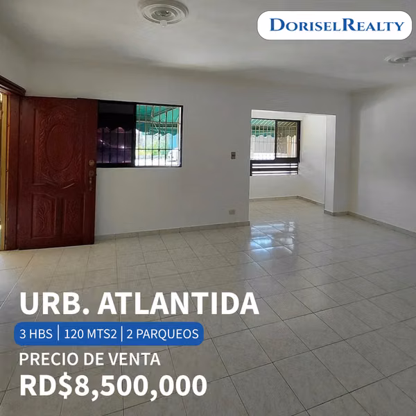 VENTA DE HERMOSO APARTAMENTO EN SECTOR URB. ATLANTIDA