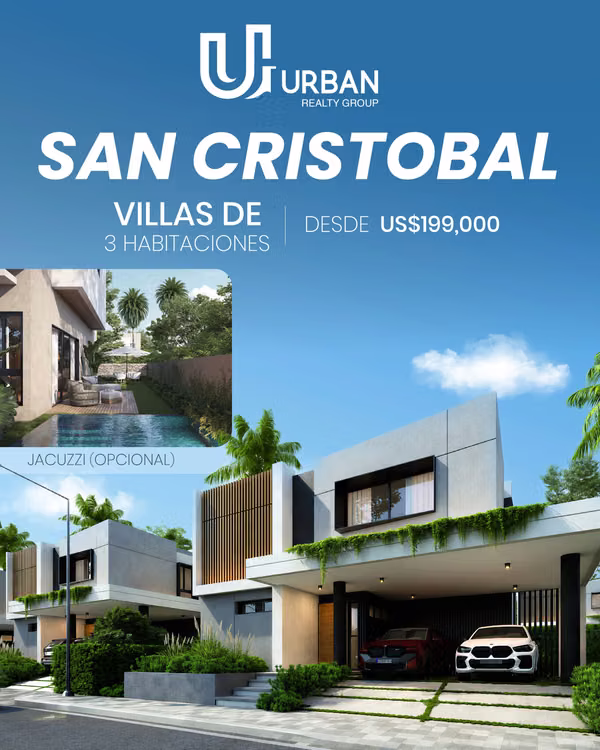 Casas de 3 Habitaciones en San Cristobal