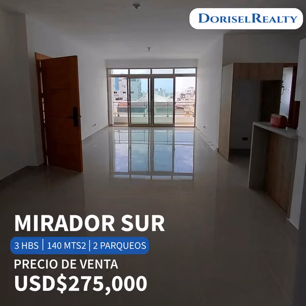 VENTA DE PRECIOSO APARTAMENTO EN LO MEJOR DE MIRADOR SUR
