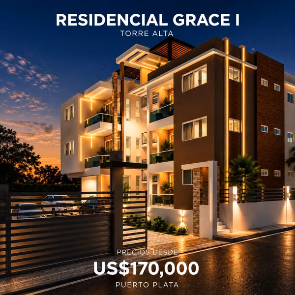APARTAMENTOS EN CONSTRUCCIÓN EN VENTA EN PUERTO PLATA, GRACE l