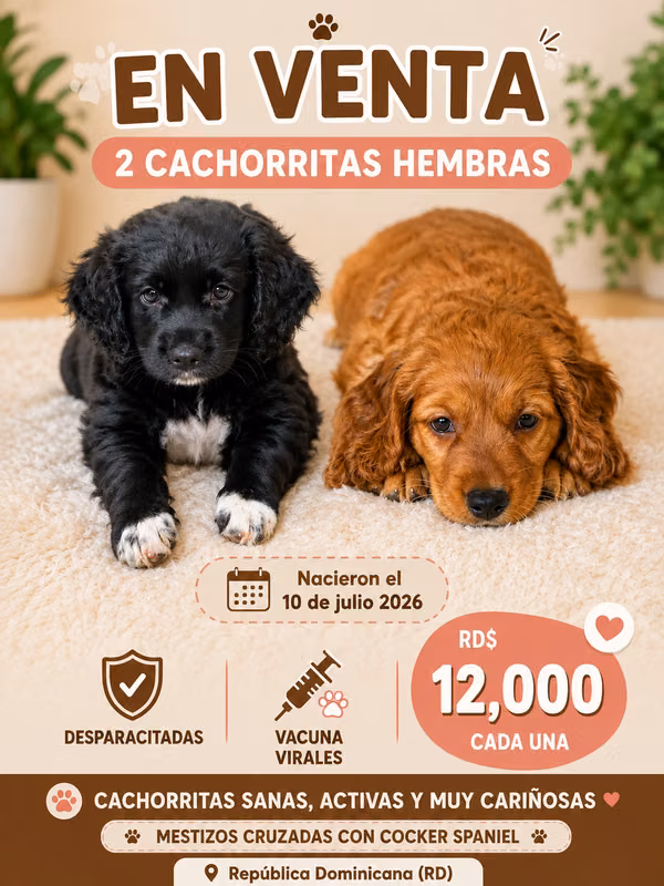 Beautiful little mestizo cunts crossed with Cocker Spaniel and Retriever.