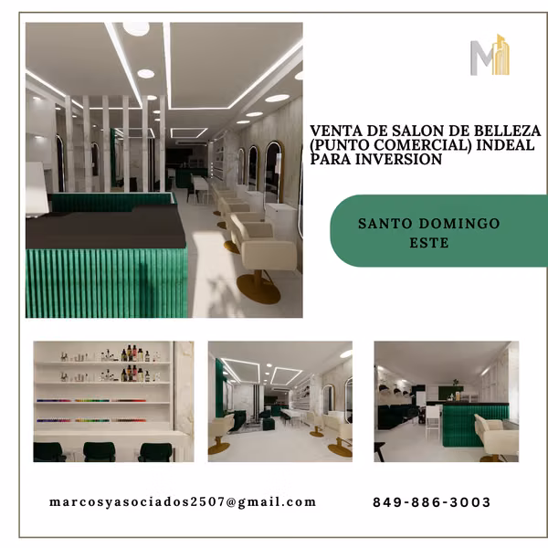 Se vende salón de belleza alto standing ideal para inversión ubicado en santo domingo este 