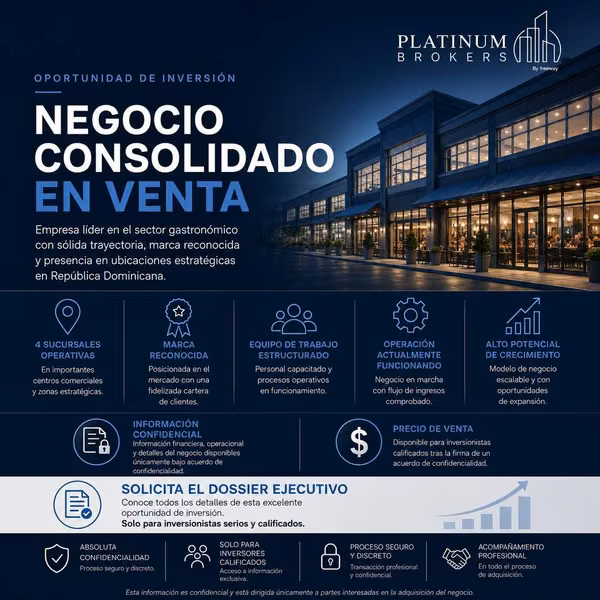 Empresa consolidada en VENTA
