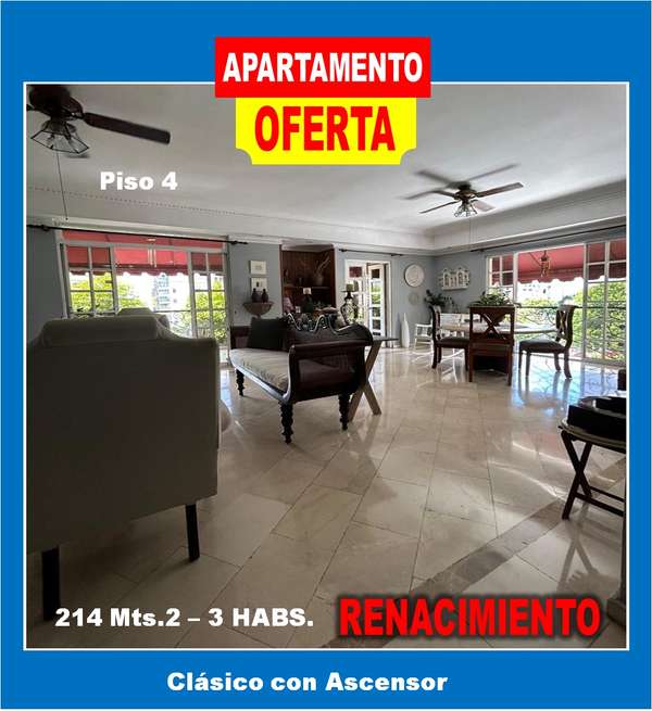 Selling Classic Apt in RING, 3 HABS., 214 Mts.2, with Lift