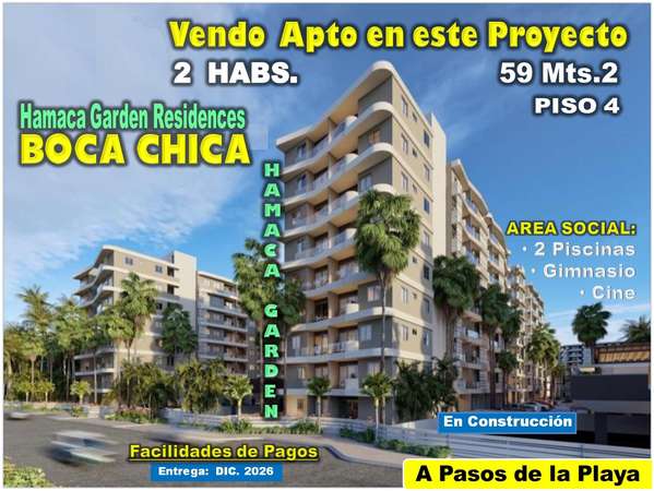 SELL FIT IN CONSTRUCTION IN SMALL MOUTH, 2 HAB. BALCONY, PROJECT HAMMOCK GARDEN RESIDENCES