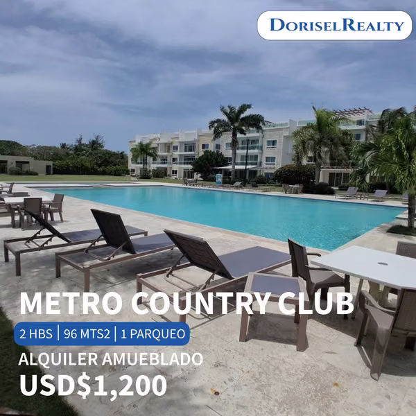 FURNISHED RENTAL IN METRO COUNTRY CLUB - JUAN DOLIO