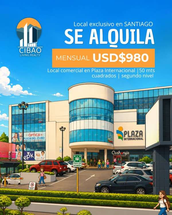 Alquiler de local  Alquiler de local comercial en Plaza Internacional   50 metros cuadrados, segundo nivel   Agendem