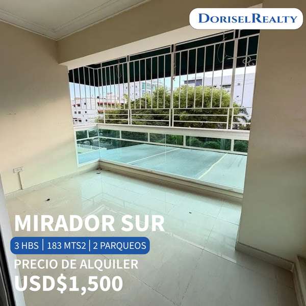 ALQUILER DE ACOGEDOR APARTAMENTO EN LO MEJOR DE MIRADOR SUR