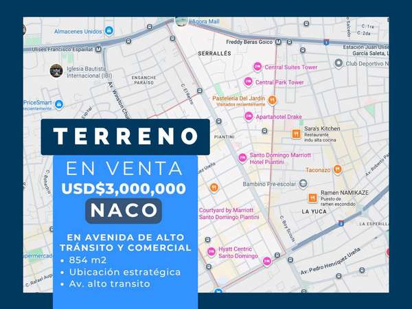 Terreno con mejoras en venta NACO