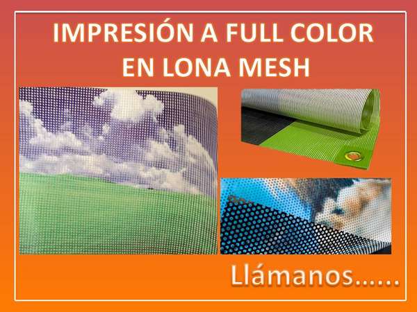 Lona mesh, mesh adhesivo, mantas