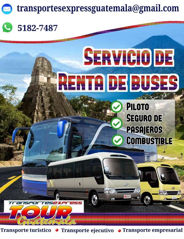 Alquiler de Buses y Transporte Turistico. Transporte Privado
