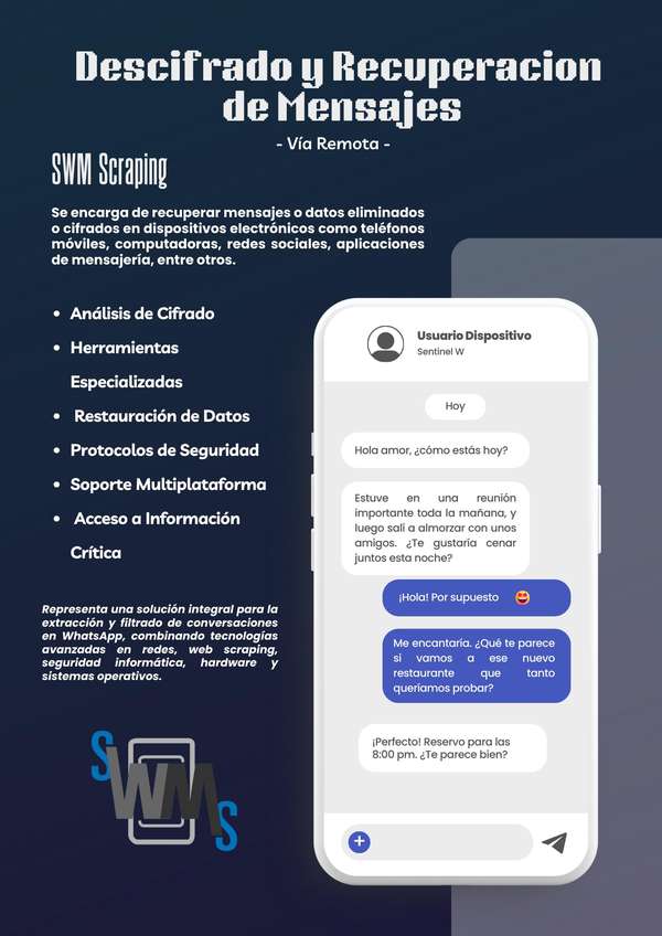 Recuperacion  de Mensajes (Whatsapp) - Vía Remota