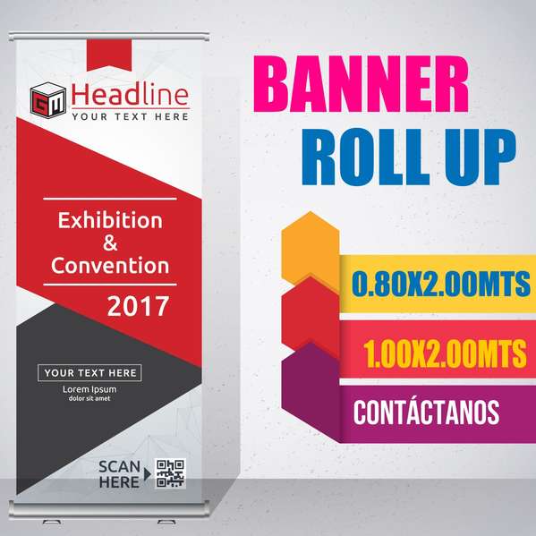 Roll up, estructuras publicitarias, banner