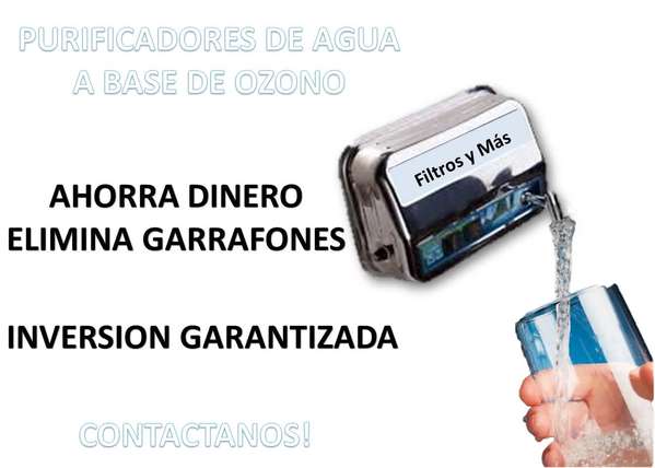 Ozono, Purificador de Agua, filtros